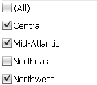 Example of a Check Boxes selector
